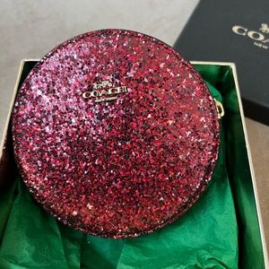 Coach count purse glitter 4”